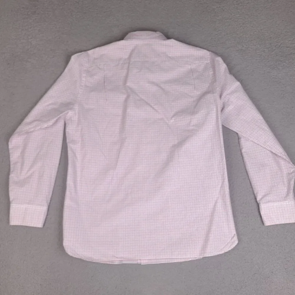J Crew Shirt Mens XL White Blue Red Plaid 2 Ply‎ Cotton Button Down Long Sleeve